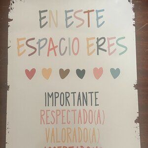 Spanish Welcome Metal Sign